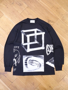 UNUSED アリスプリント ブラック　ロンT サイズ3 UNUSED アリスプリント ブラック ロンT サイズ3 UNUSED アリス