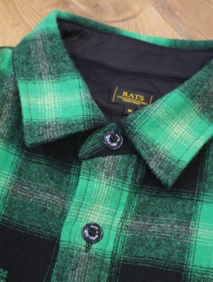 RATS 「WOOL CHECK SHIRT JKT」 ウール オンブレーチェックシャツ