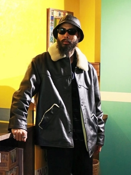 RADIALL 「MUSCLE SHOALS - RANCH COAT」 グレインレザー ボアランチコート